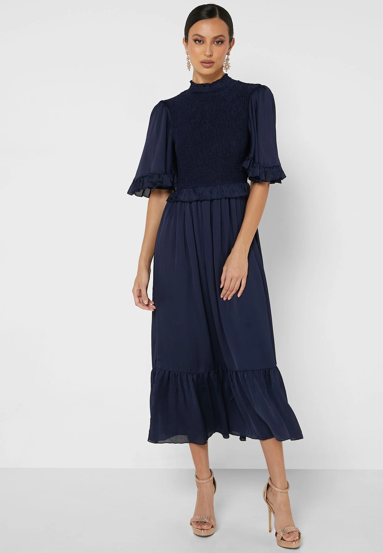 Little Mistress Shirred Yoke Dress 1 Little Mistress Shirred Yoke Dress