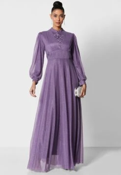 Shimmer Detail Flare Dress