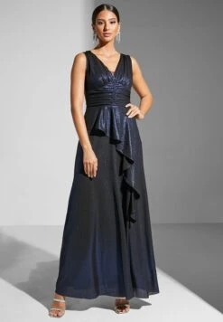 Layered Waist Plunge Gown