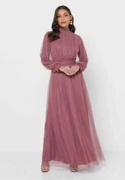 Bishop Sleeve Tule Dress