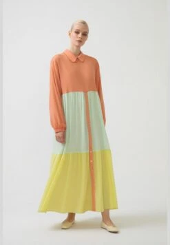 MULTICOLORED FRILLED DRESS