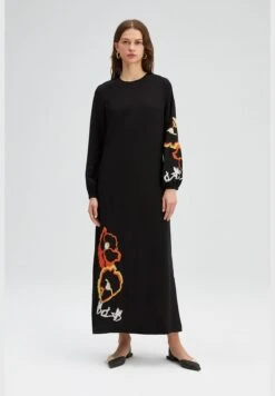 EMBROIDERED VISCONE DRESS