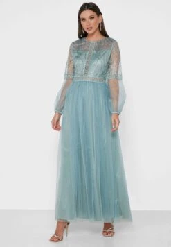 Lace Detail Tulle Dress