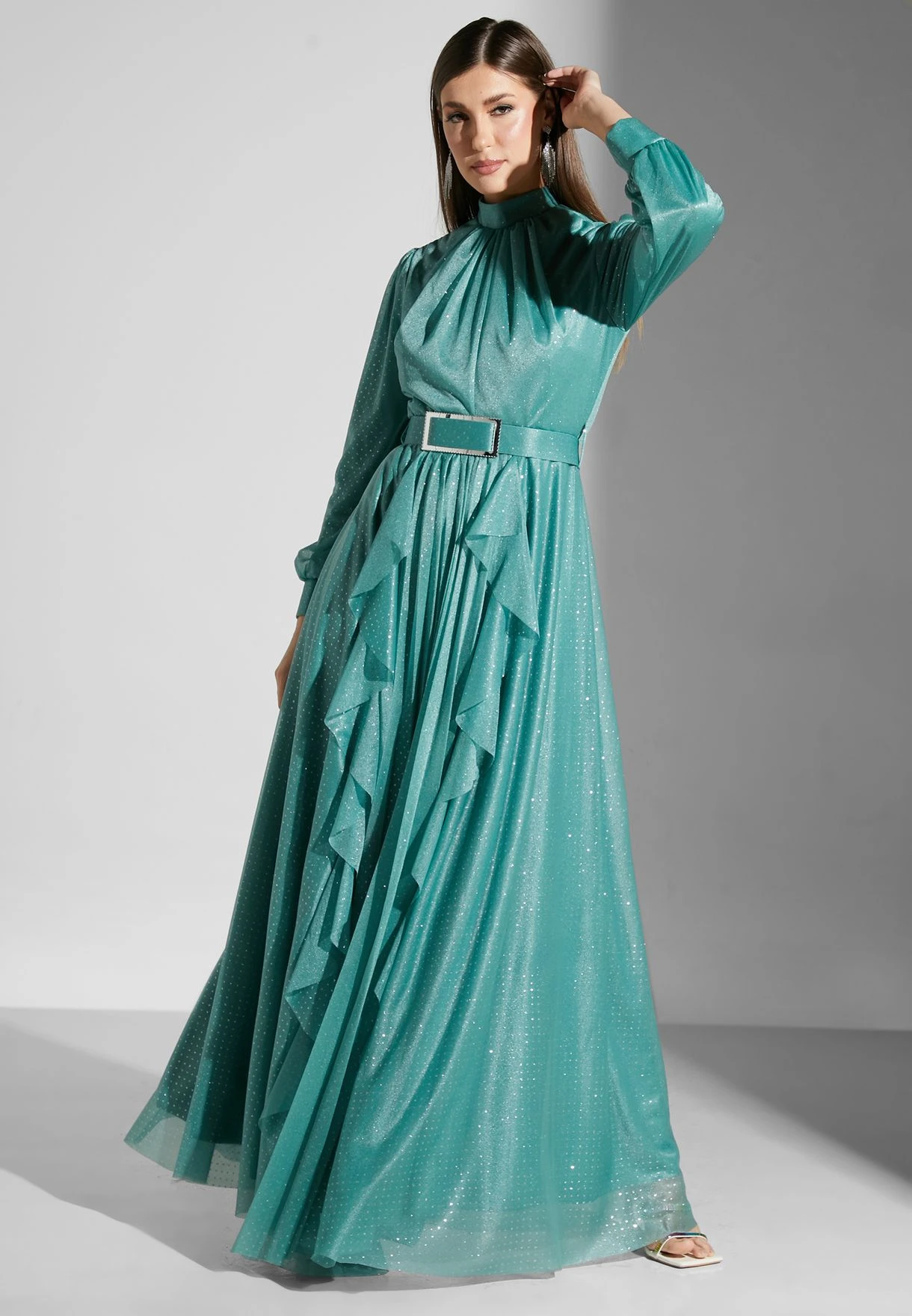 Waterfall Frill Dress 1 Waterfall Frill Dress