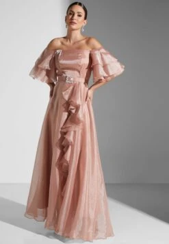 Ruffled Detail Off Shoulder Dress