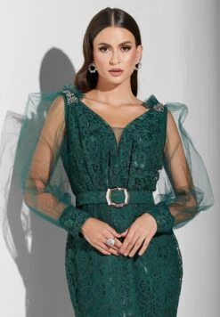 Shimmer V Neck Dress