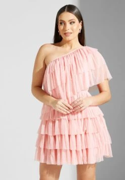 Layered One-Shoulder Dress