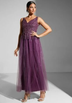 Embellished Flared Gown