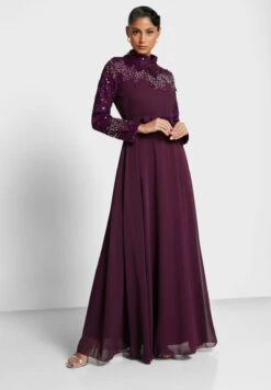 Embroidery Detail Flare Dress