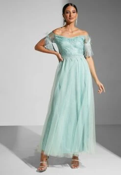 Off-Shoulder Flared Gown