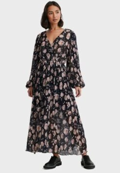 NA-KD Floral Print Balloon Sleeves Dress