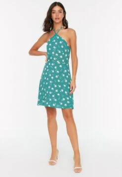 Trendyol Halter Neck Floral Print Dress