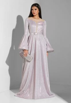 Shimmer Flared Sleeve Dress