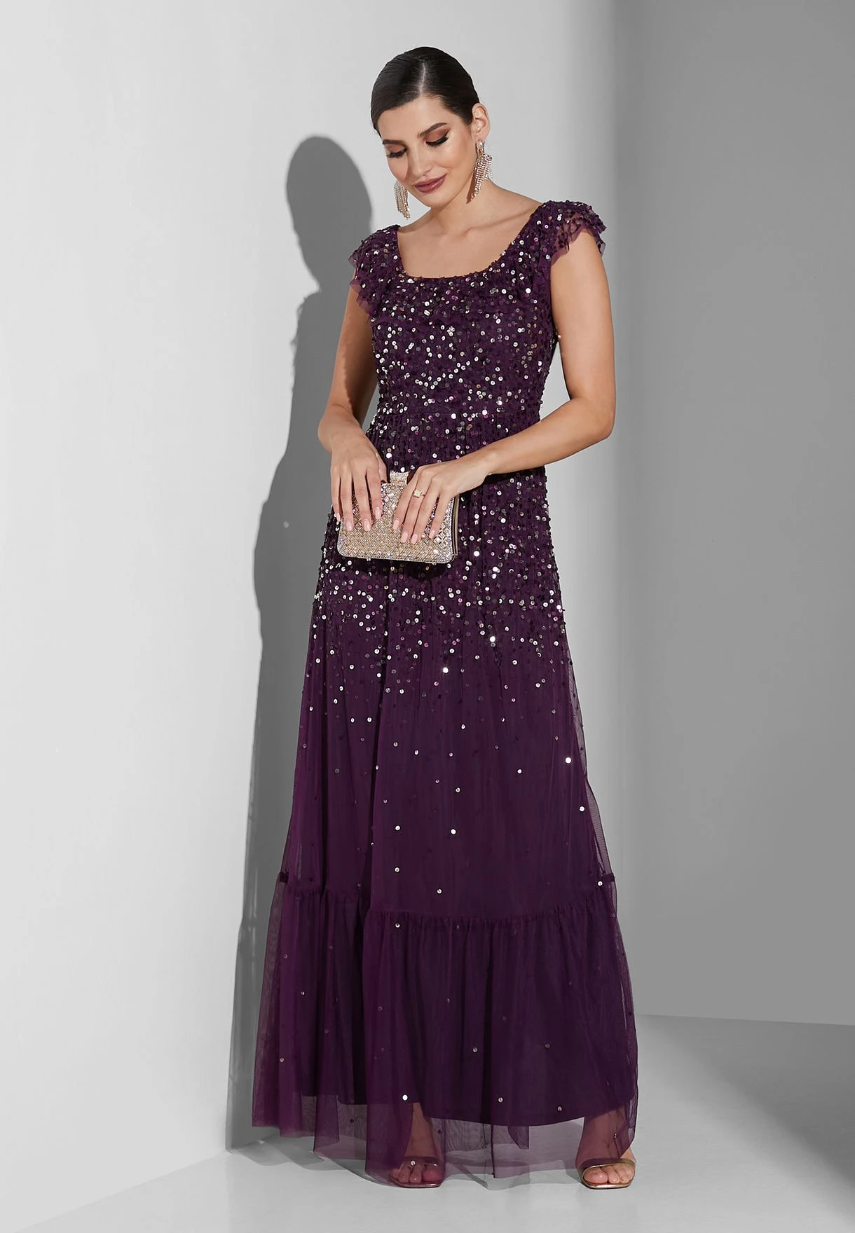 Tiered Sequin Detail Dress 1 Tiered Sequin Detail Dress