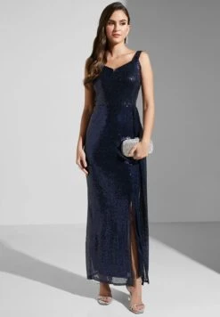 Off-Shoulder Slit Gown