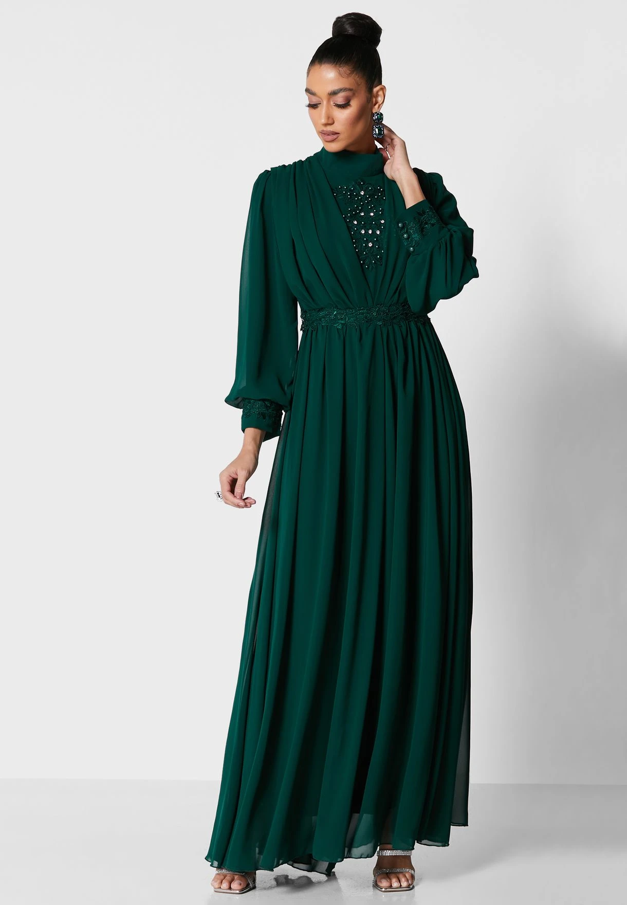 Gathered Cowl Detail Dress 1 Gathered Cowl Detail Dress