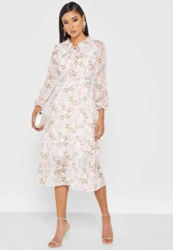 Floral Tie Front Dress
