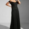 Embellished Off-Shoulder Gown
