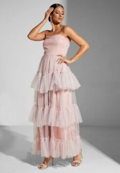 Off-shoulder Layered Gown