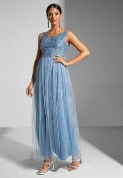 Stringed Shoulder Net Gown