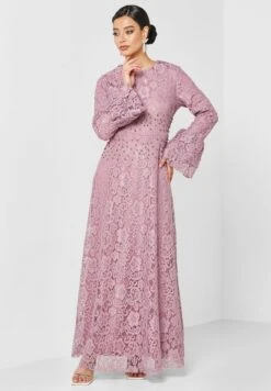 Shimmer Waist & Sleeve Dress