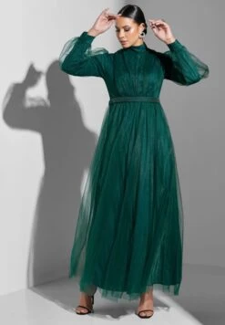 Gathered Detail Tulle Dress