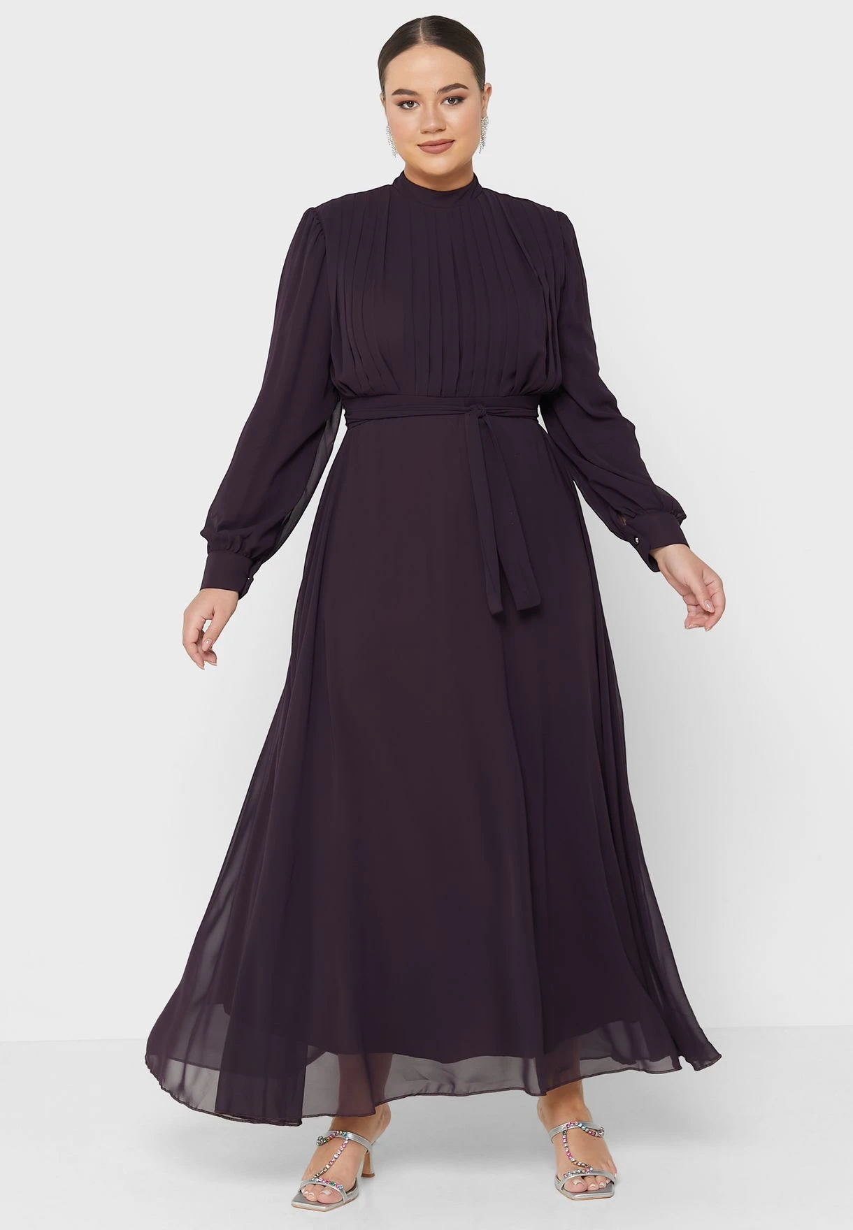 Pleated Belted Dress 1 Pleated Belted Dress