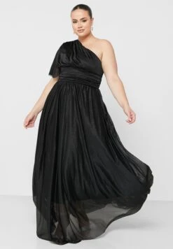 One Shoulder Shimmer Dress
