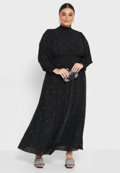 Embellished High Neck Dress