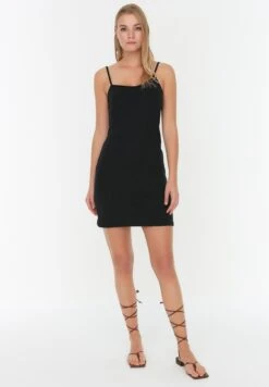 Trendyol Strappy Ribbed Bodycon Dress