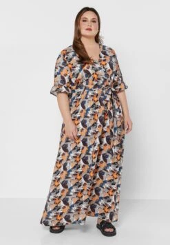 Printed V Neck Dress