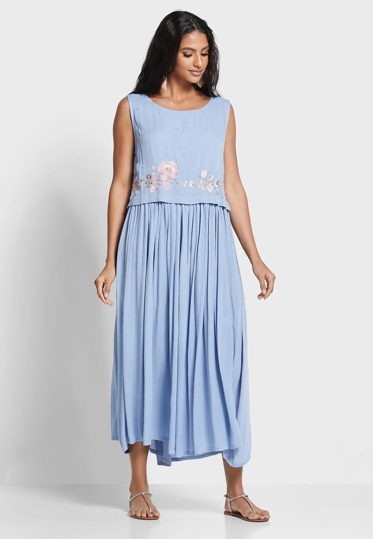 Floral Print Pleated Dress 1 Floral Print Pleated Dress