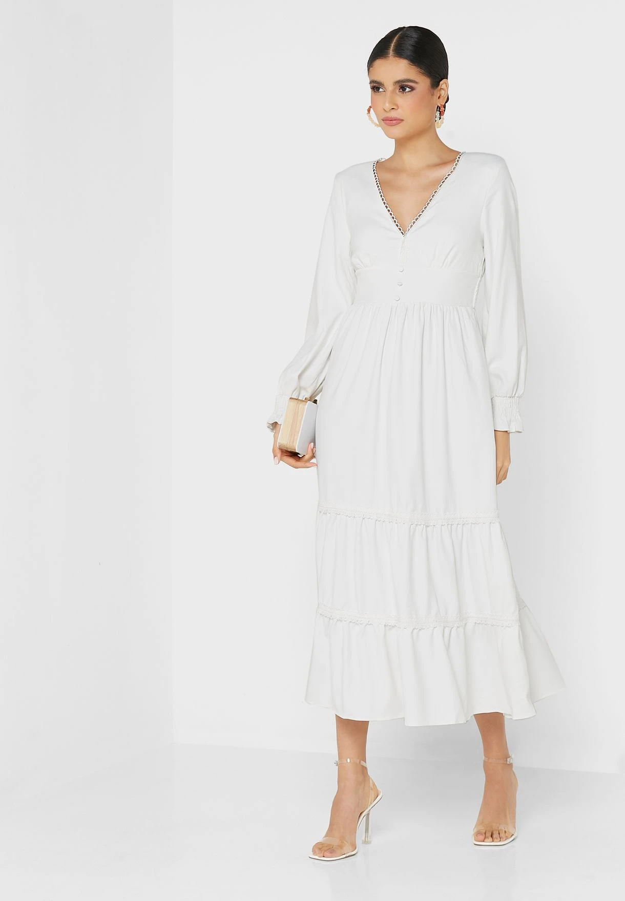 Little Mistress Cream Crochet Trim Midaxi By Vogue Williams 1 Little Mistress Cream Crochet Trim Midaxi By Vogue Williams