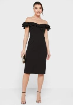 Ruffle Pleat Detail Dress