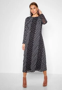 Long Sleeve Printed Midi Dress