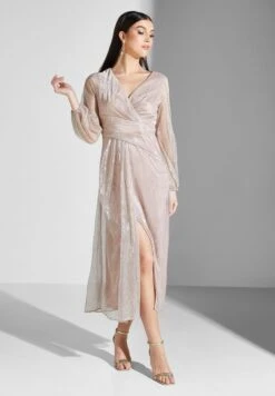 Adrianna Papell Surplice Neck Tiered Dress