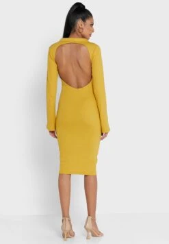 Public Desire Ribbed Open Back Dress