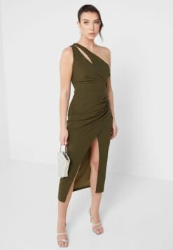 One Shoulder Cut Out Detail Dress
