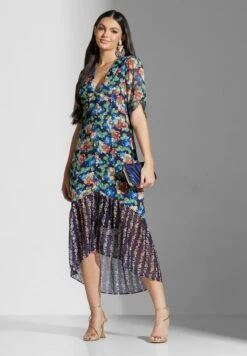 Floral Printed Ruffle Hem Dress