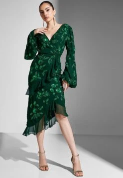 Embellished Ruffle Hem Dress