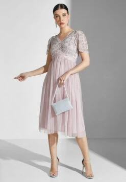 Sequin Detail Ruffle Dress