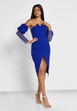 Off Shoulder Solid Dress