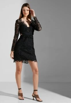 Reiss Lace Detail Bodycon Dress