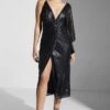 Sequin Wrap Dress