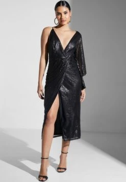 Sequin Wrap Dress