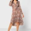 Printed Wrap Dress