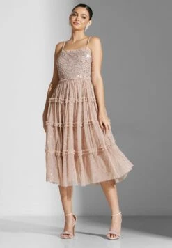 Ruffle Detail Sequin Detail Dress