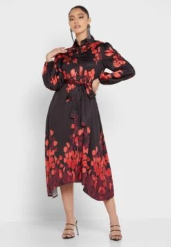 Balloon Sleeve Printed Dress