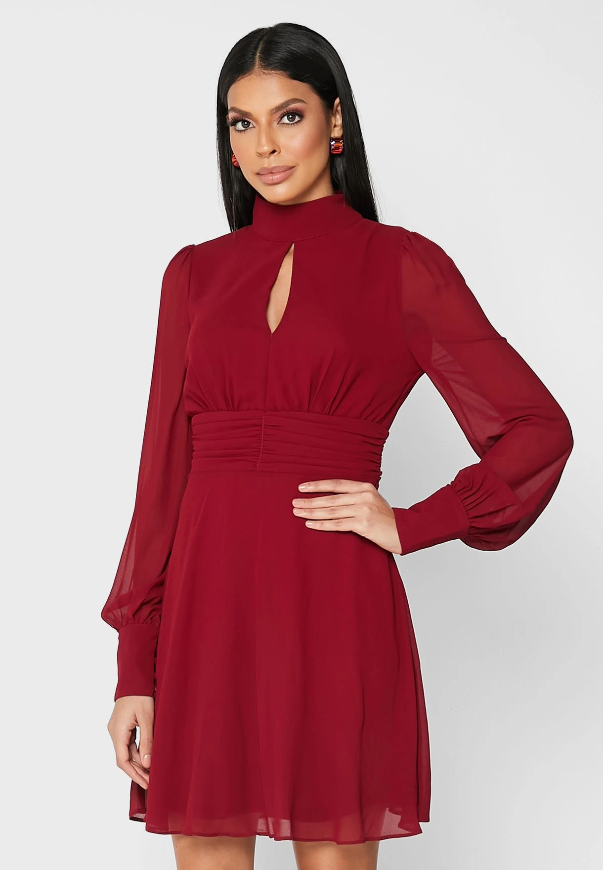 TFNC High Neck Cut Out Dress 1 TFNC High Neck Cut Out Dress