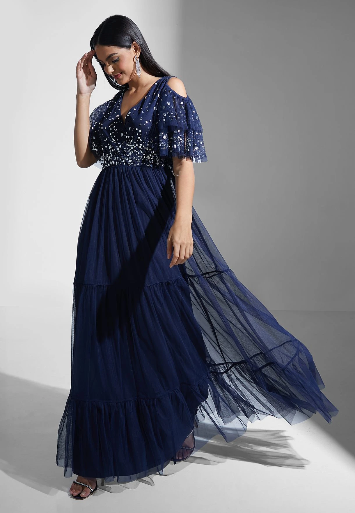 Cold Shoulder Overlay Dress 1 Cold Shoulder Overlay Dress